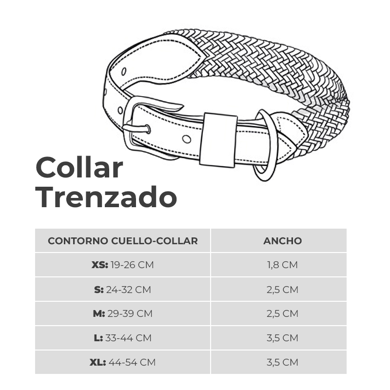 COLLAR PARA PERRO TRENZADO - CLOE CEREZA